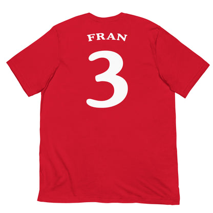 trasera camiseta los leones de montepinar fran roja