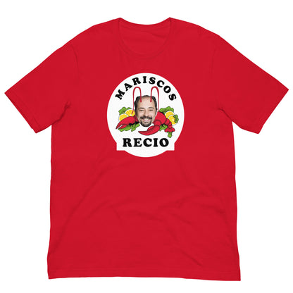 camiseta los leones de montepinar leo mariscos recio la que se avecina en color rojo