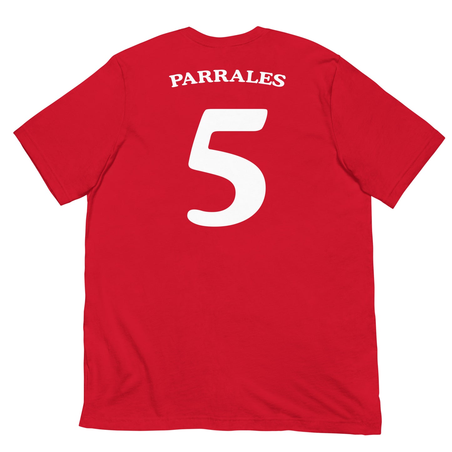 trasera de camiseta los leones de montepinar parrales roja