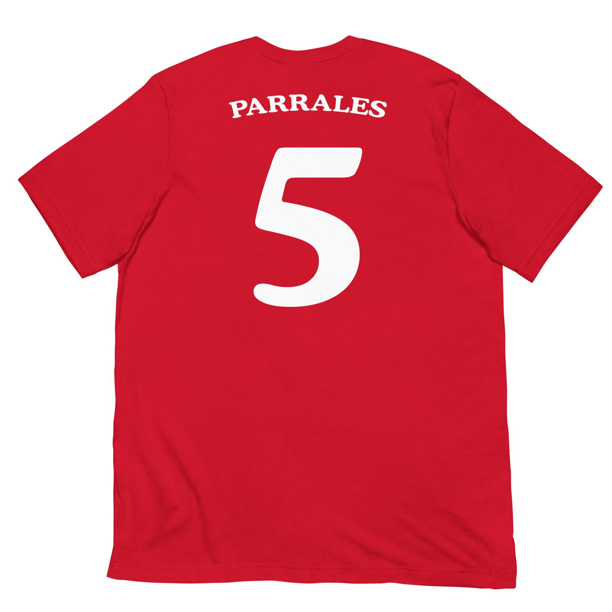 trasera de camiseta los leones de montepinar parrales roja