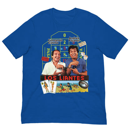 camiseta los liantes andres pajares fernando esteso en color azul royal