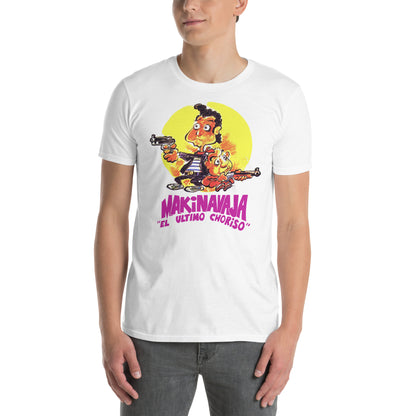Hombre con camiseta blanca de Makinavaja El último choriso