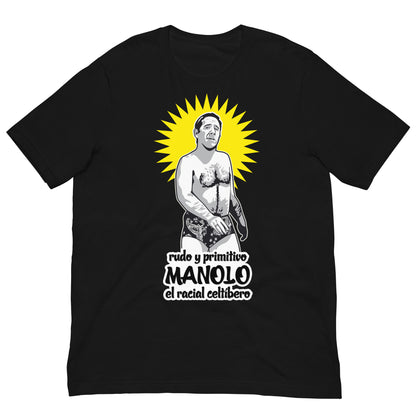 camiseta manolo la nuit el racial celtibero alfredo landa en color negro