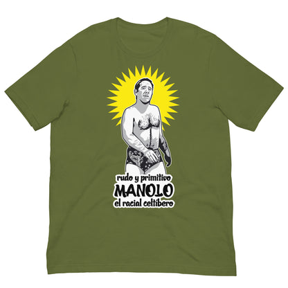 camiseta manolo la nuit el racial celtibero alfredo landa en color verde oliva