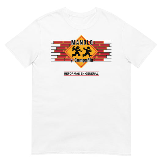 camiseta manolo y compania manos a la obra blanca