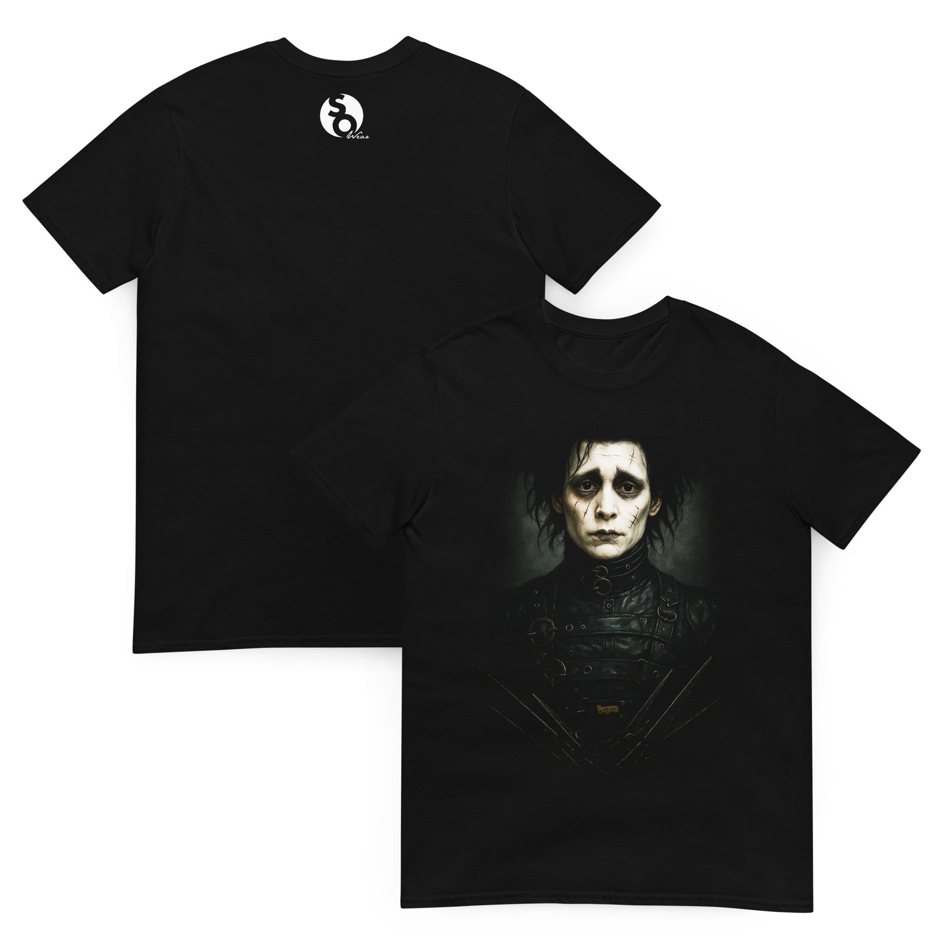 camiseta eduardo manostijeras delante y detras negra