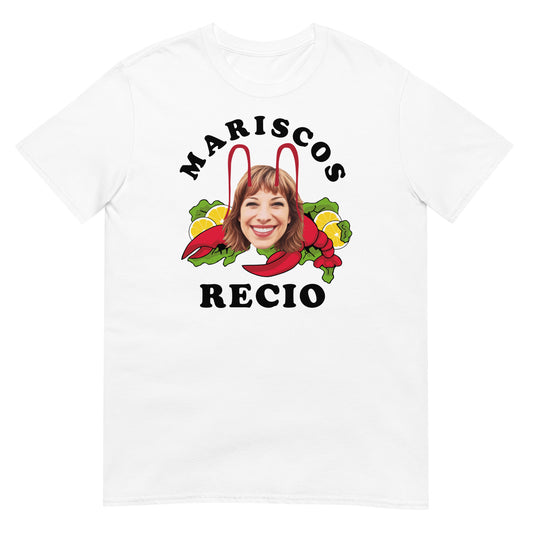 Camiseta blanca Mariscos Recio con Berta de La que se avecina