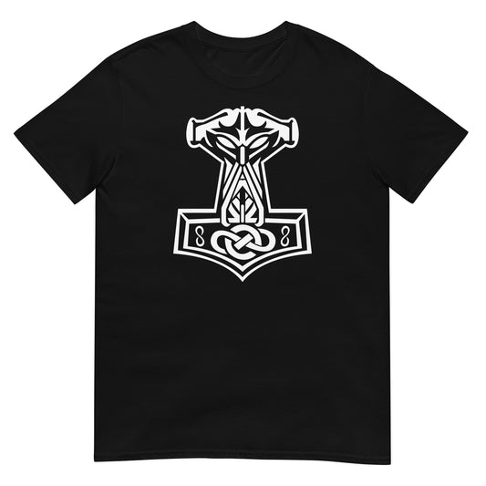 camiseta martillo vikingo thor mjolnir negra
