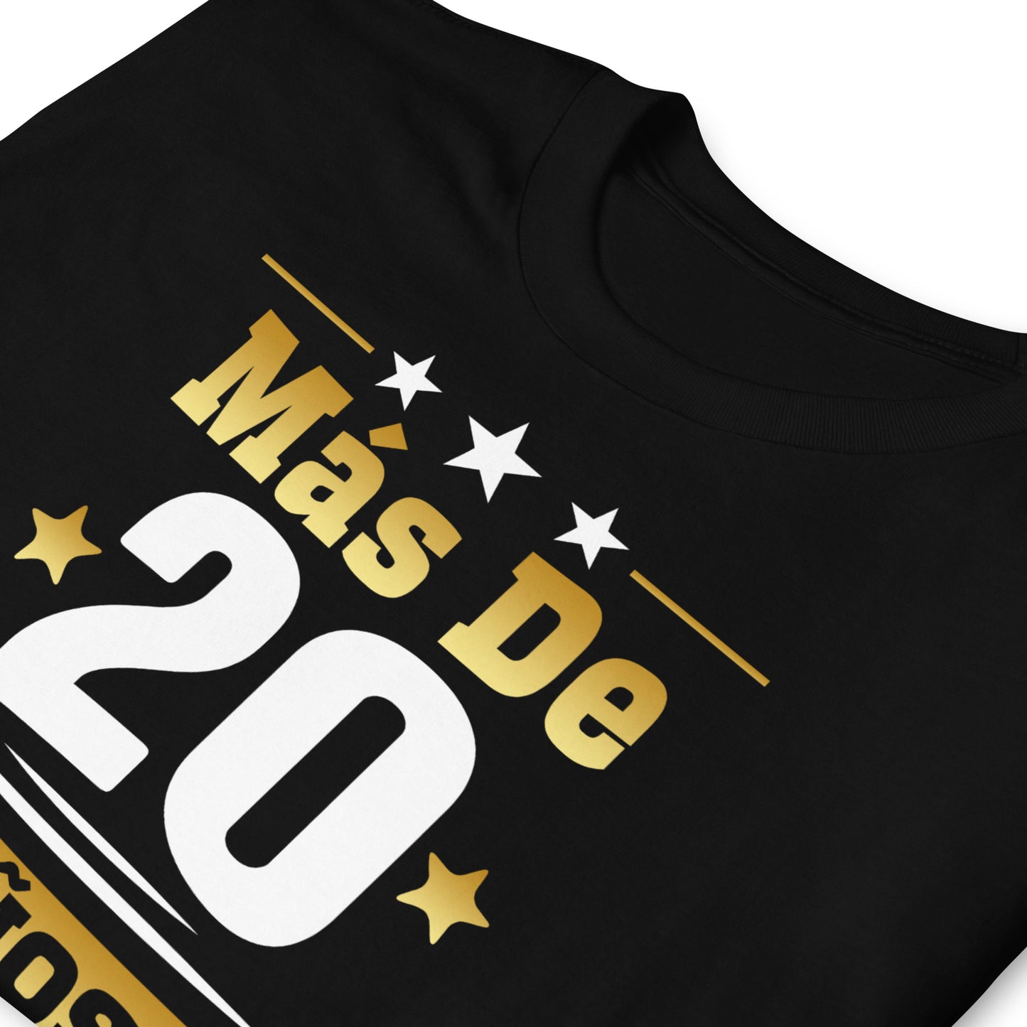 detalle de camiseta mas de 20 anos siendo genial regalo cumpleanos negra