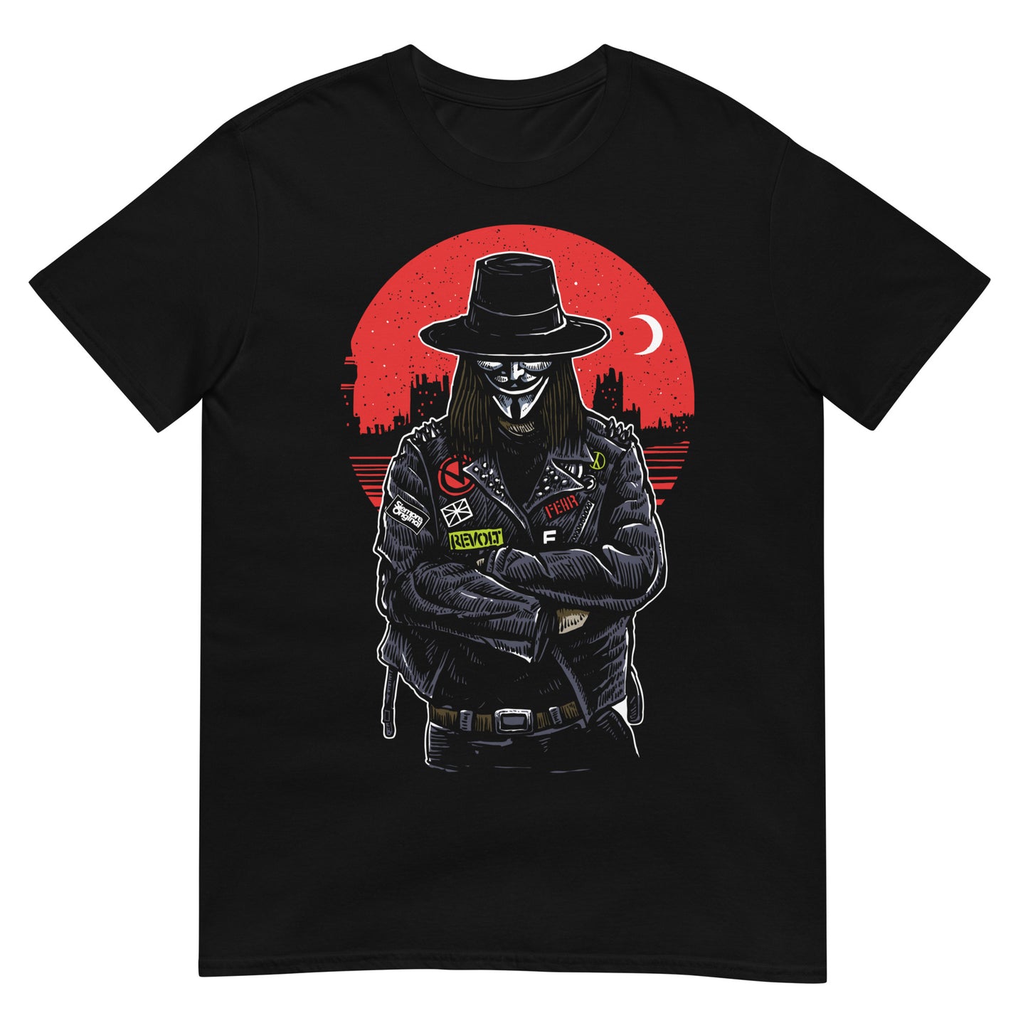 camiseta v de vendetta punk negra