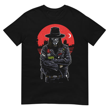 camiseta v de vendetta punk negra