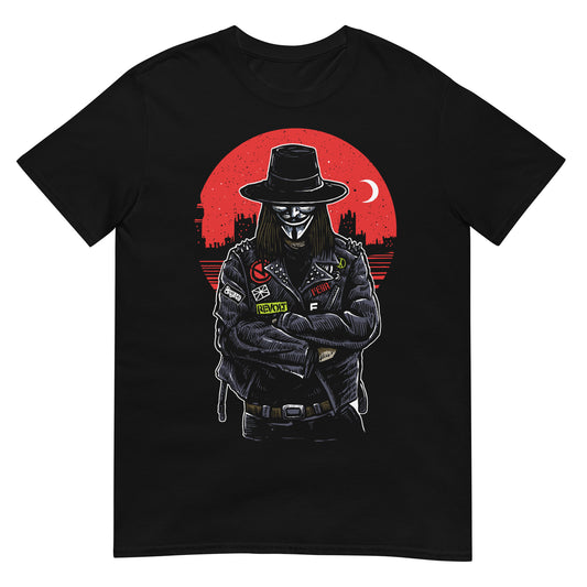camiseta v de vendetta punk negra