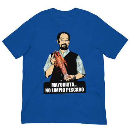 camiseta mayorista no limpio pescado azul royal