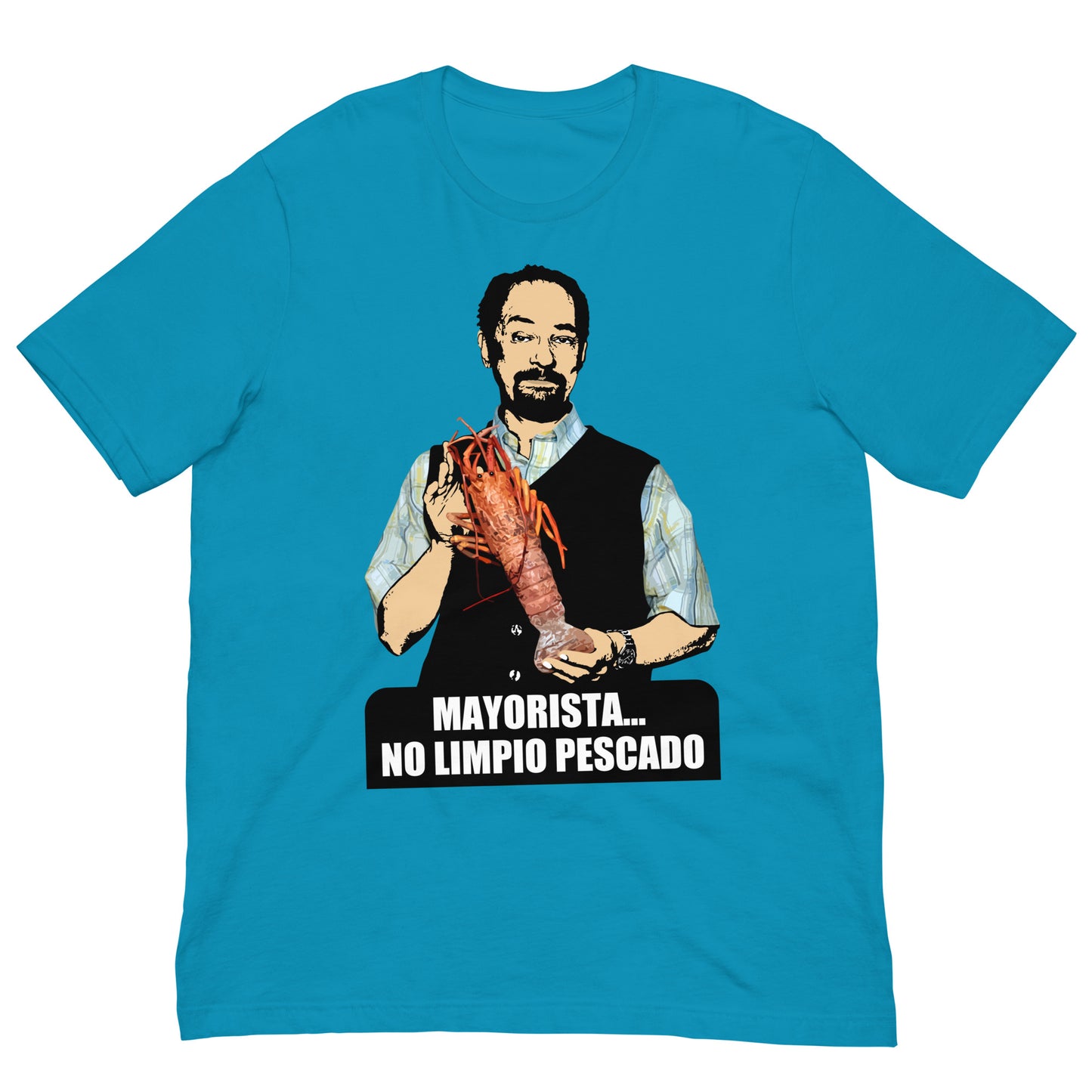 camiseta mayorista no limpio pescado azul