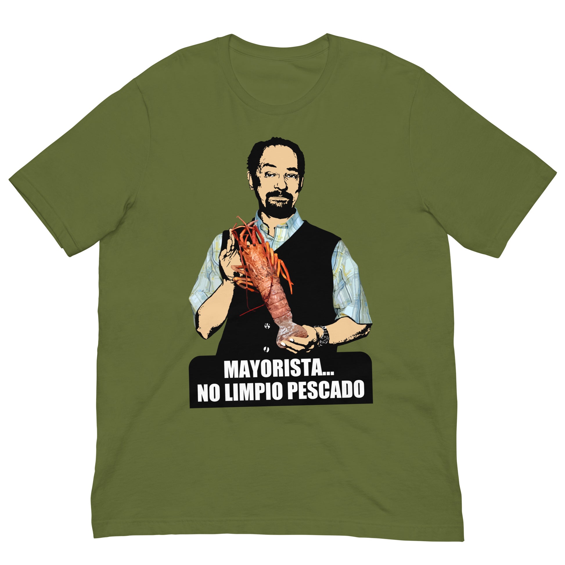 camiseta mayorista no limpio pescado verde oliva