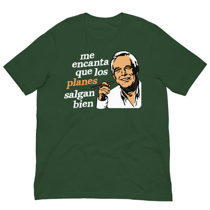 camiseta me encanta que los planes salgan bien hannibal el equipo a en color verde botella