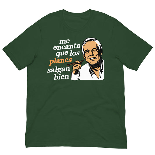 camiseta me encanta que los planes salgan bien hannibal el equipo a en color verde botella