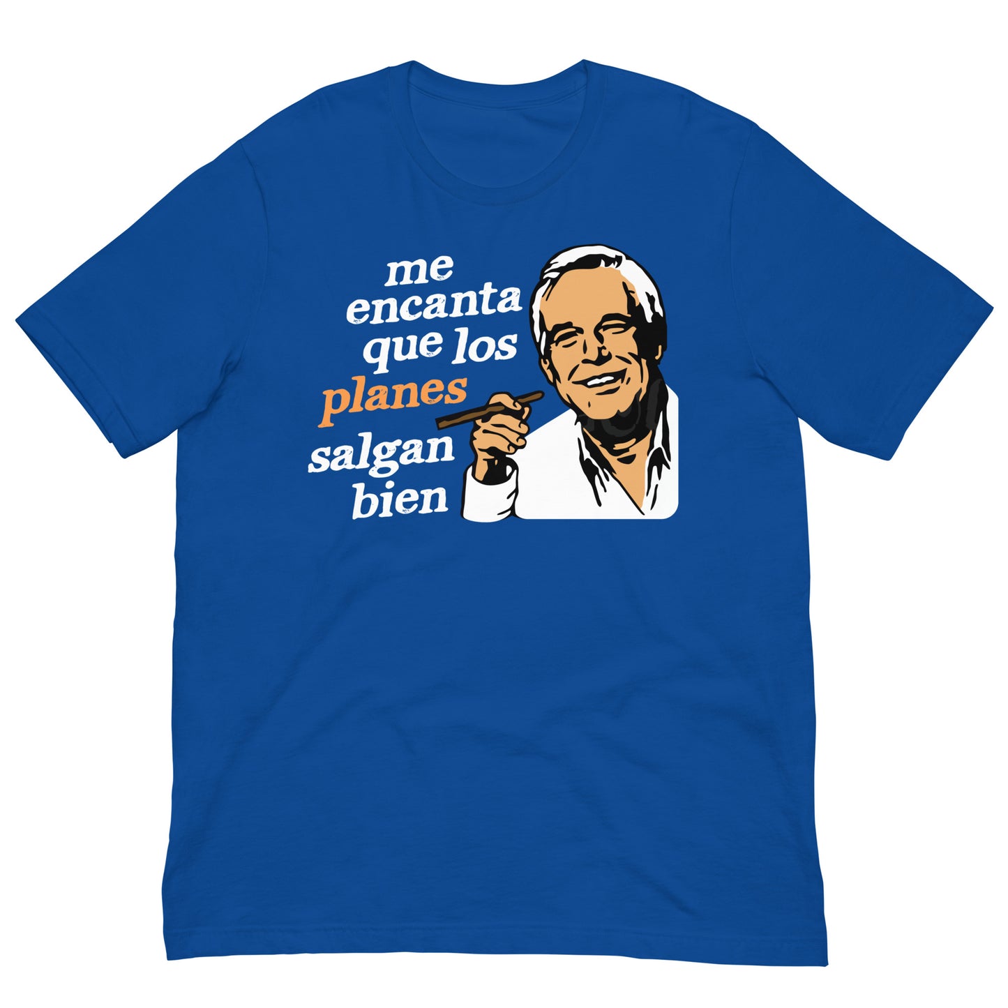 camiseta me encanta que los planes salgan bien hannibal el equipo a en color azul royal