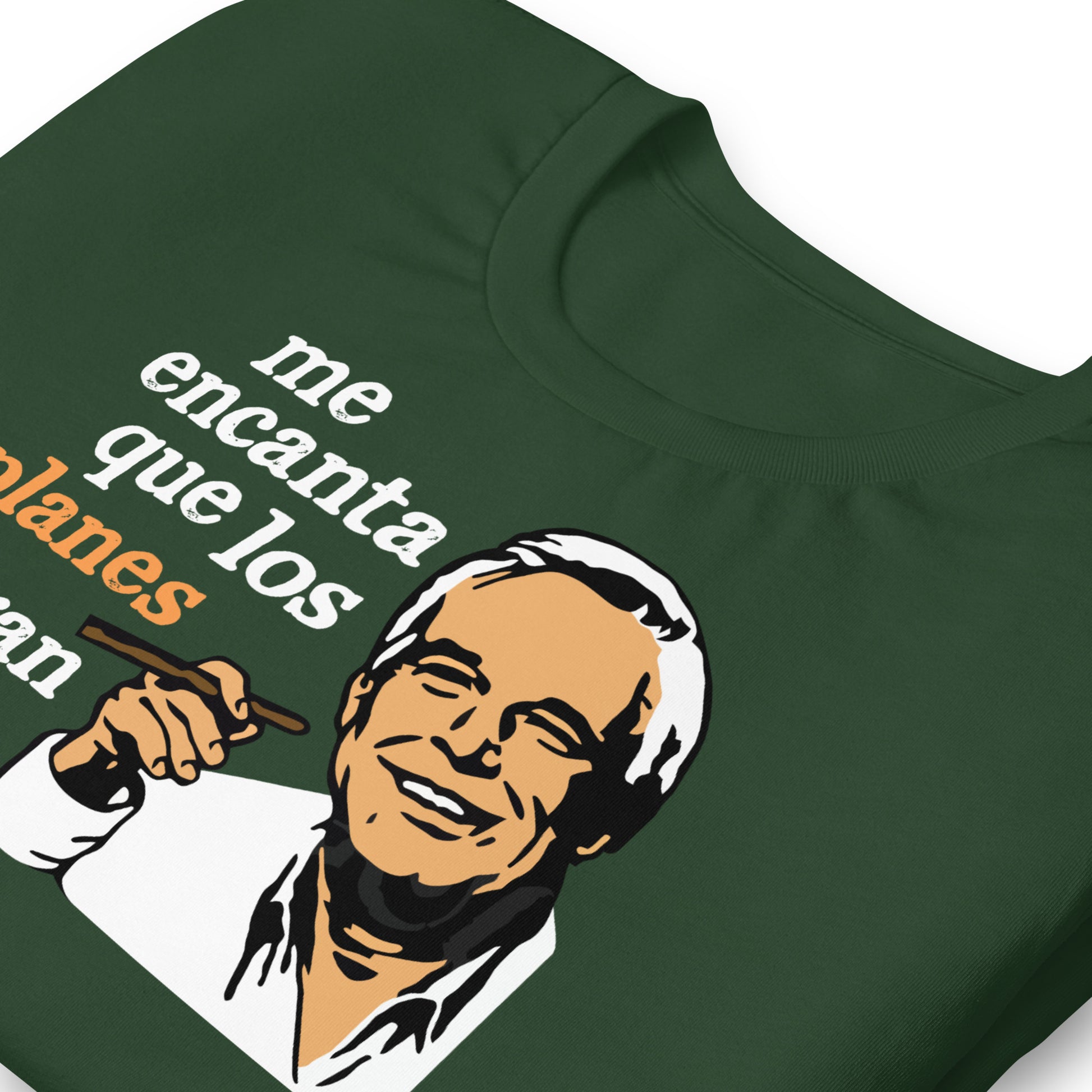 detalle de camiseta me encanta que los planes salgan bien hannibal el equipo a en color verde botella