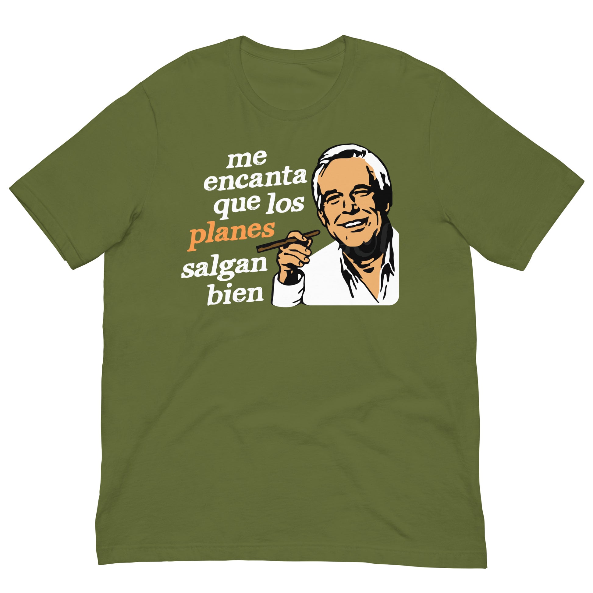camiseta me encanta que los planes salgan bien hannibal el equipo a en color verde oliva