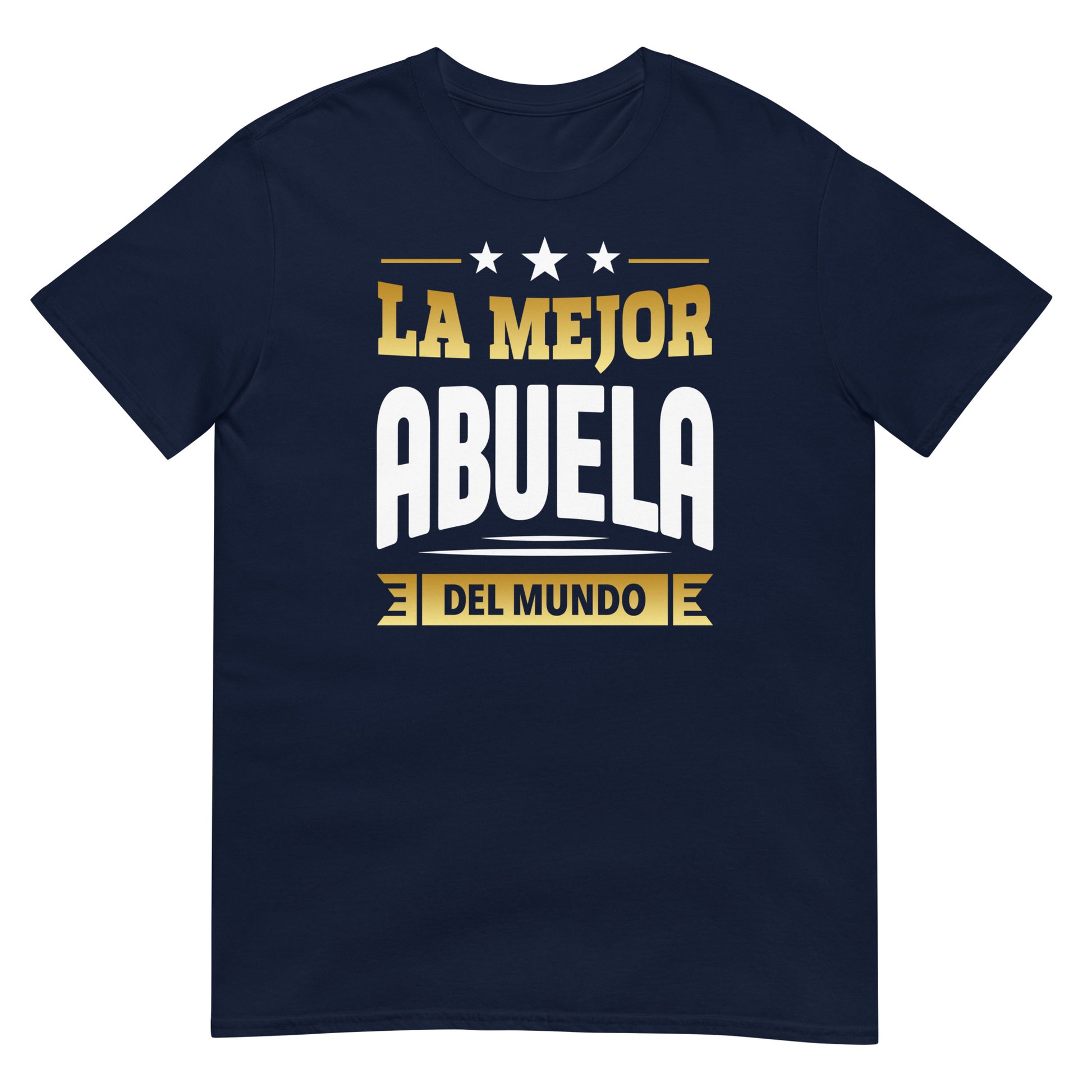 camiseta la mejor abuela del mundo azul marino