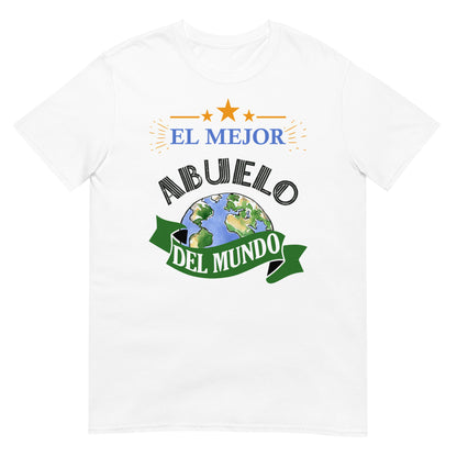 camiseta el mejor abuelo del mundo blanca