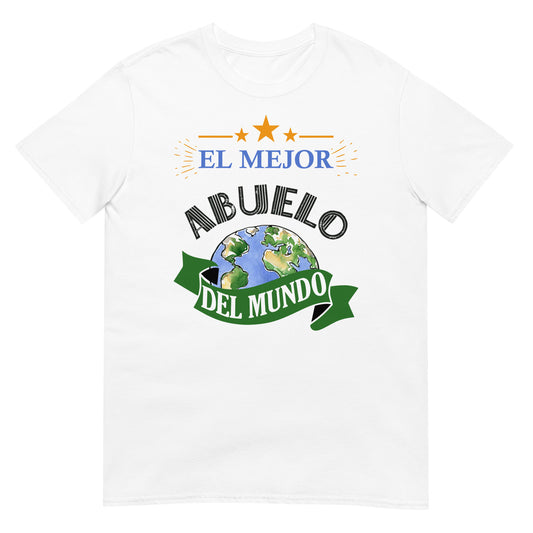 camiseta el mejor abuelo del mundo blanca