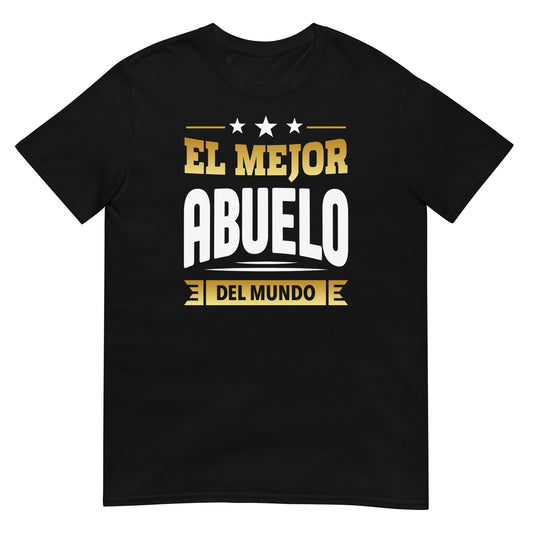 camiseta el mejor abuelo del mundo negra