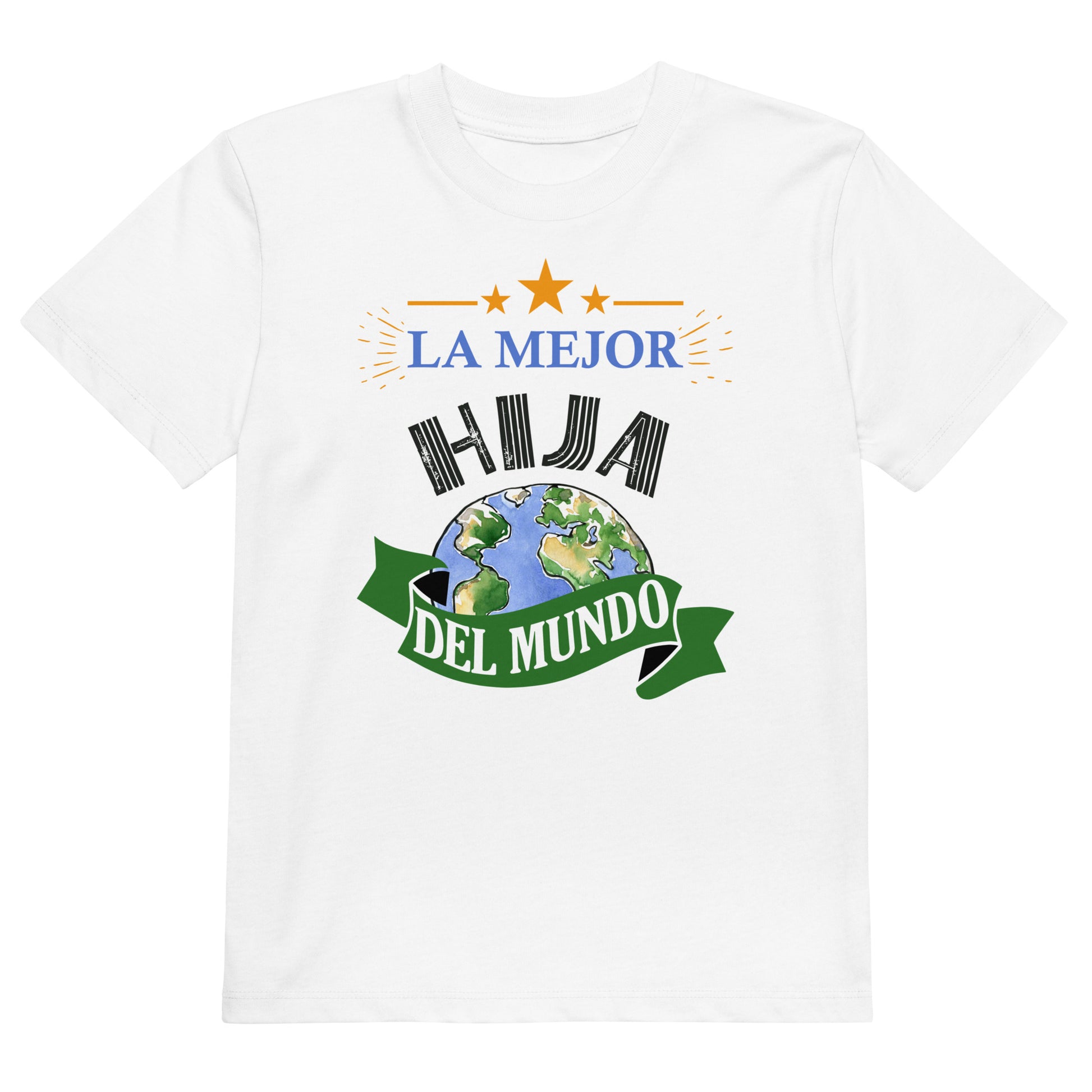 camiseta la mejor hija del mundo infantil blanca