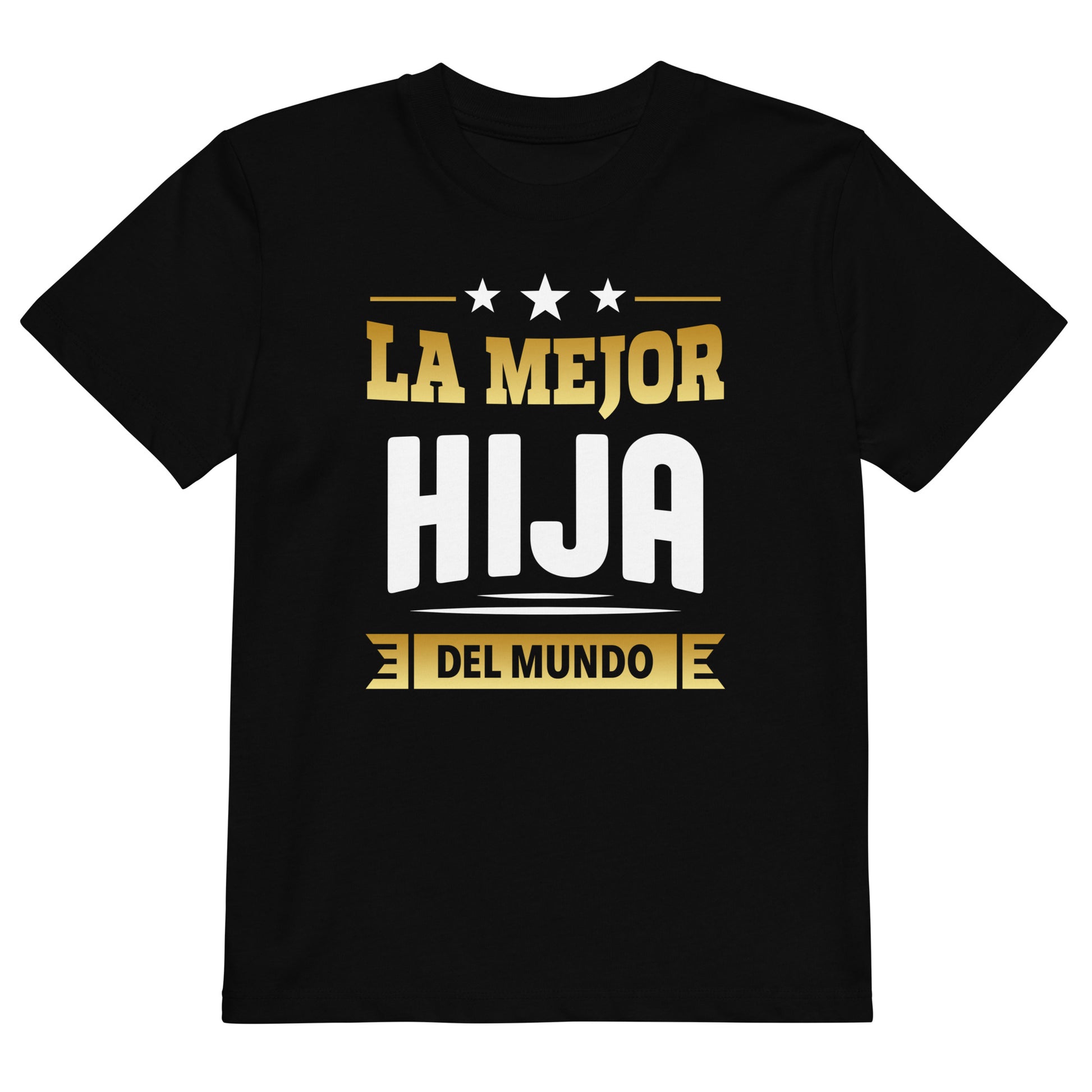 camiseta la mejor hija del mundo infantil negra