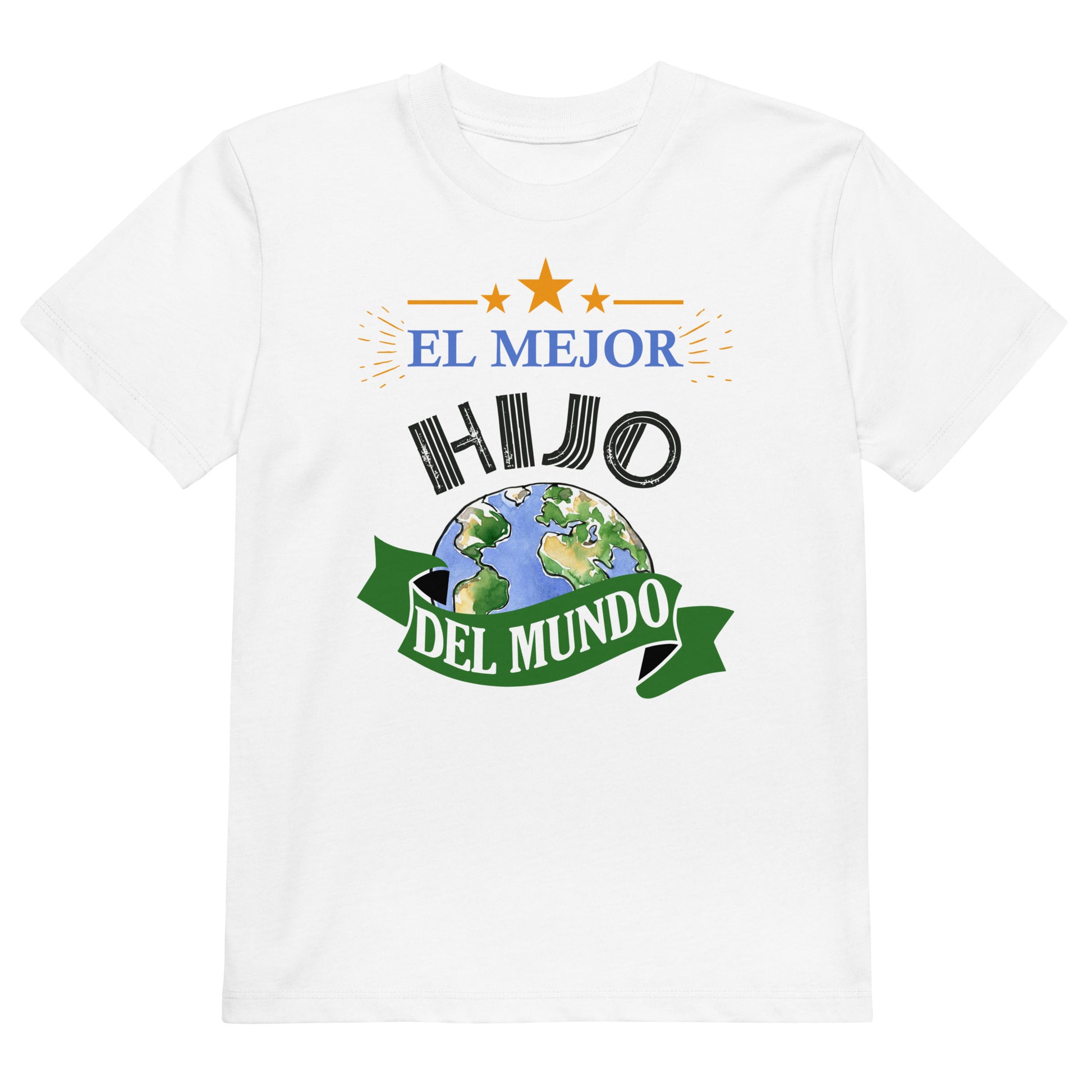 camiseta el mejor hijo del mundo infantil blanca