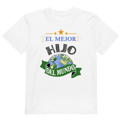 camiseta el mejor hijo del mundo infantil blanca