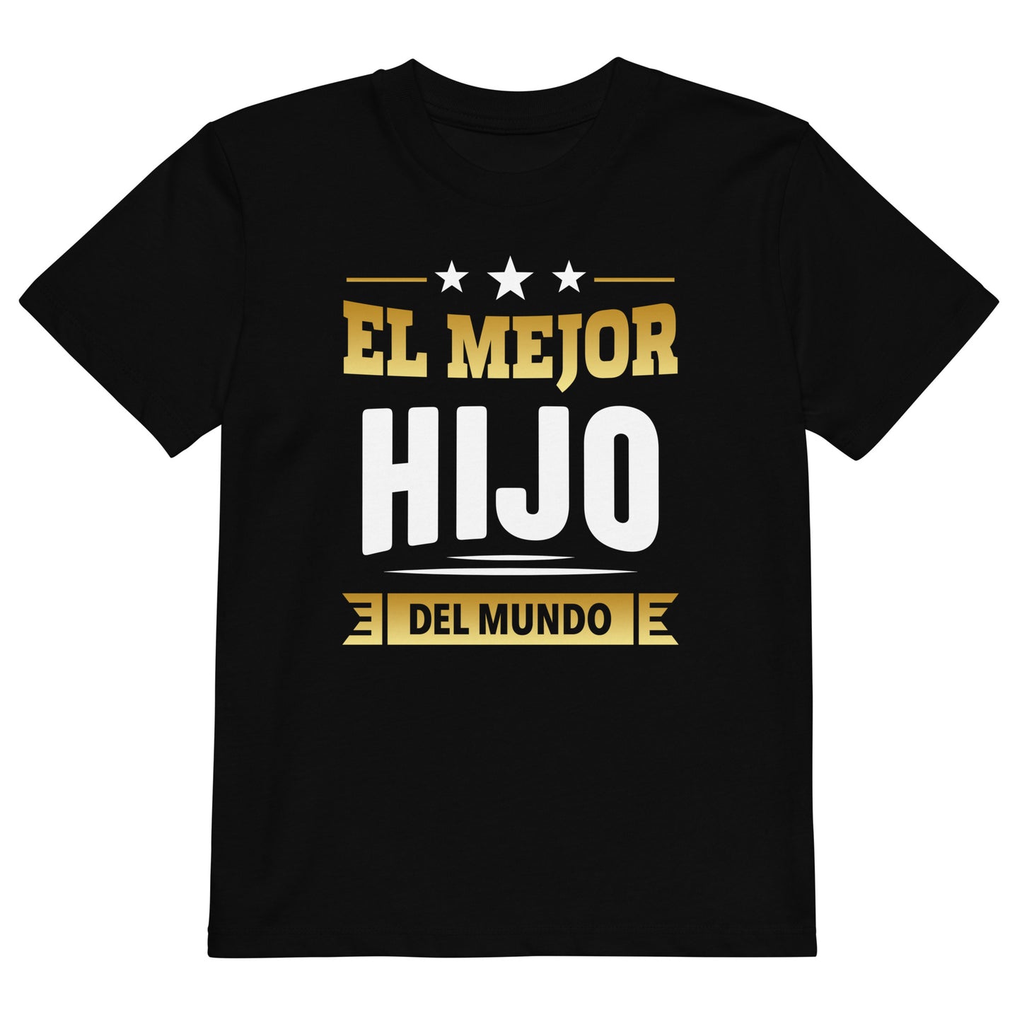 camiseta el mejor hijo del mundo infantil negra
