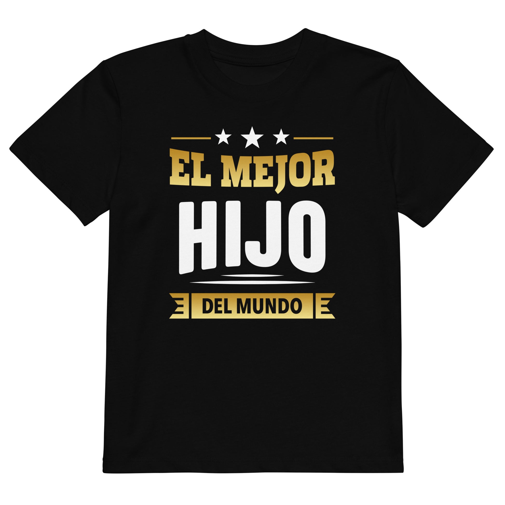 camiseta el mejor hijo del mundo infantil negra