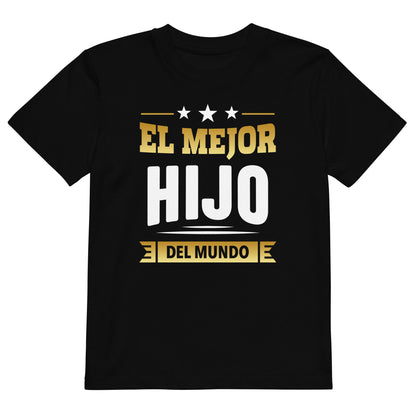 camiseta el mejor hijo del mundo infantil negra