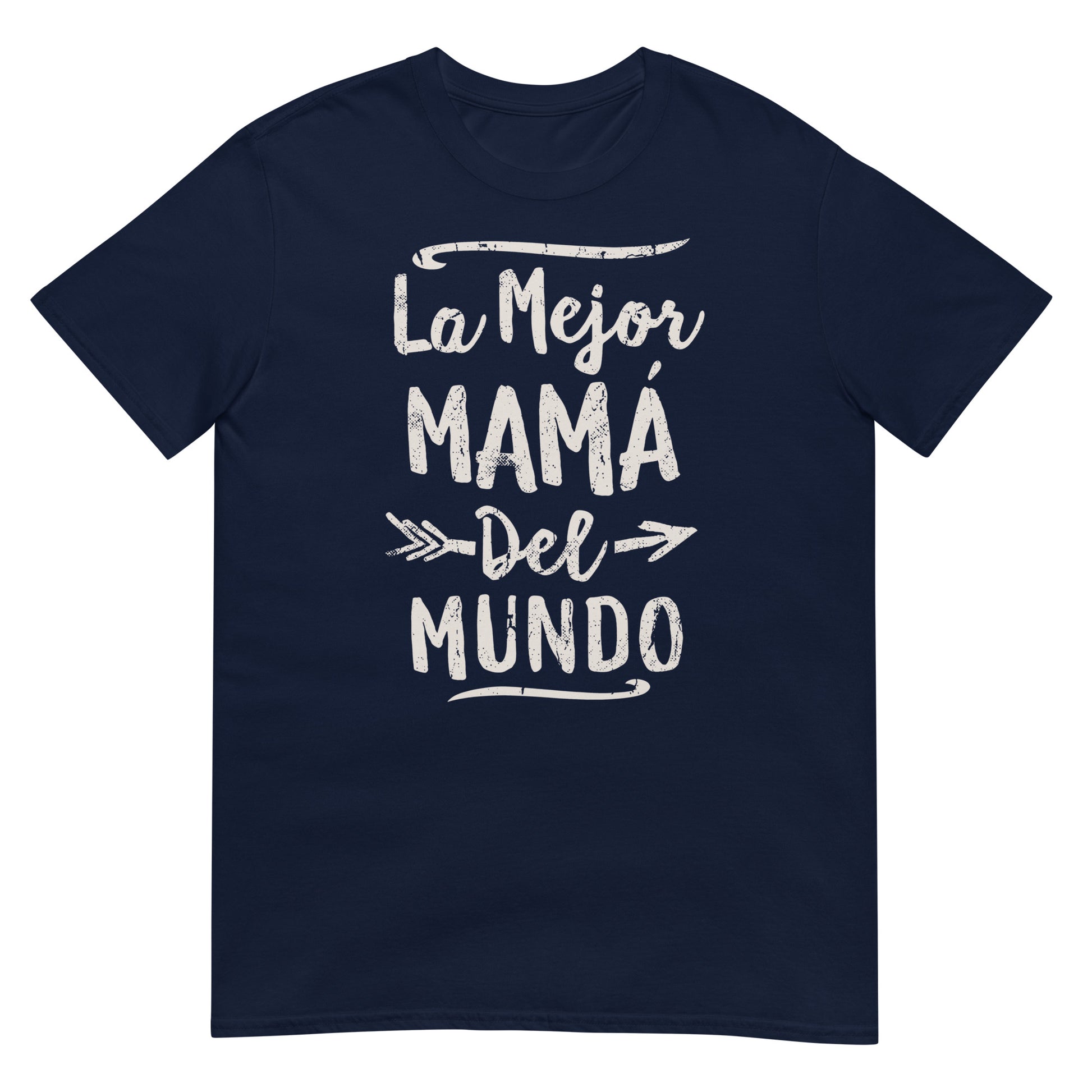 camiseta la mejor mama del mundo azul marino
