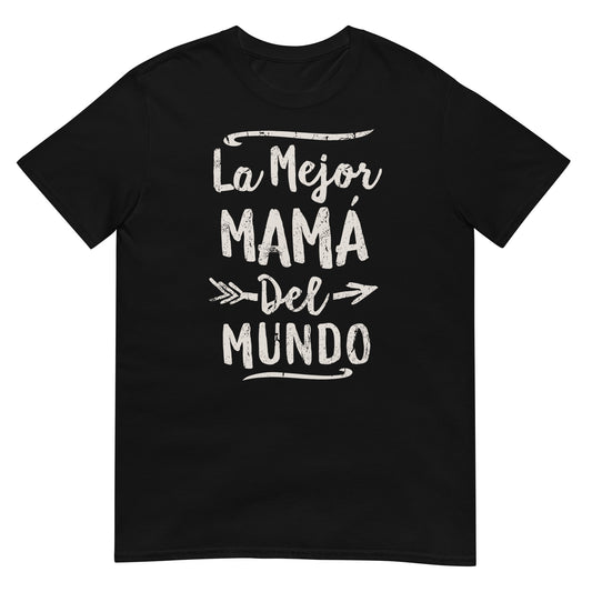 camiseta la mejor mama del mundo negra