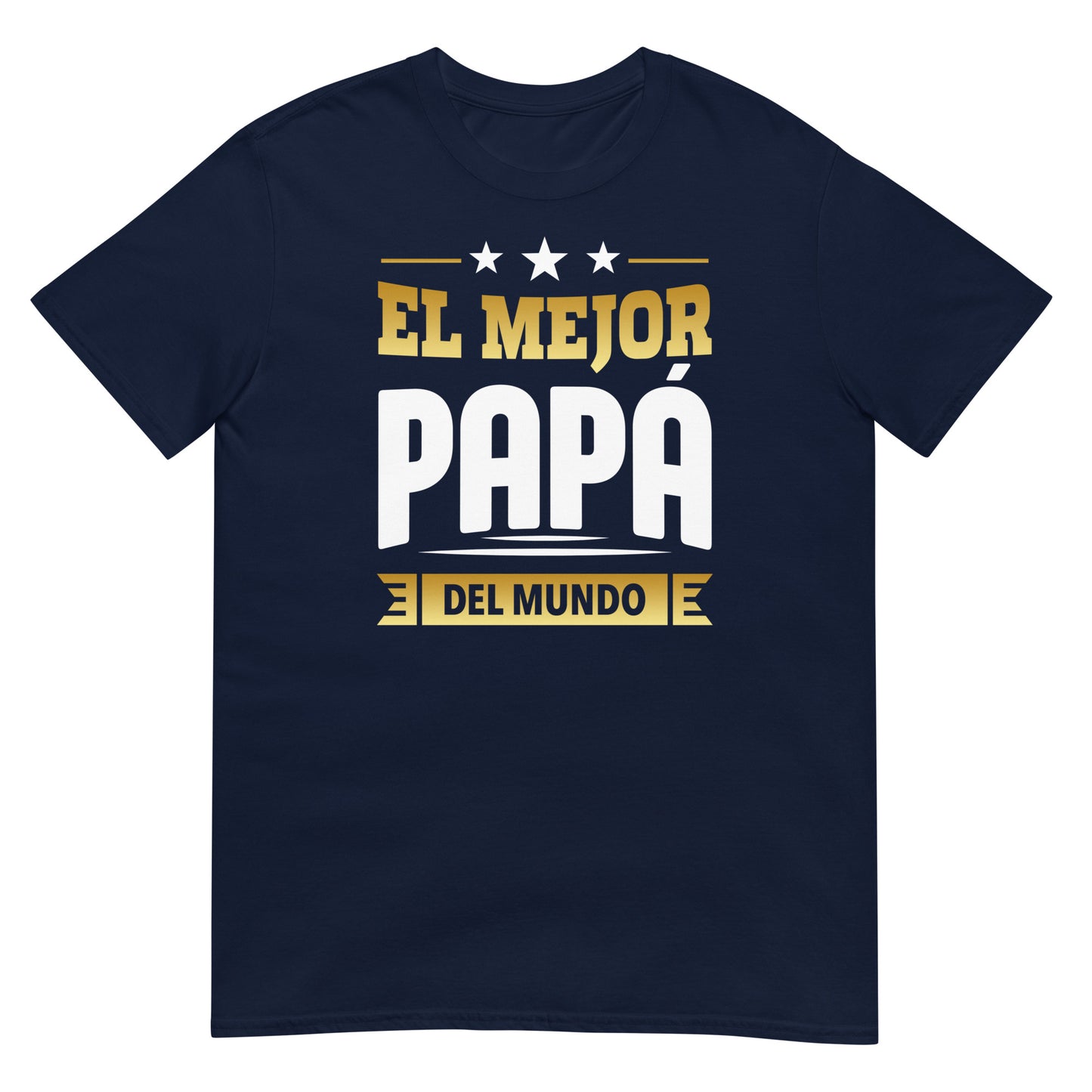 camiseta el mejor papa del mundo azul marino