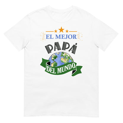 camiseta el mejor papa del mundo blanca