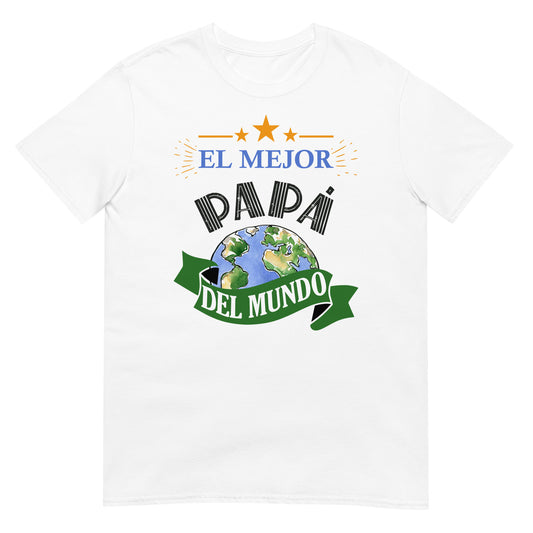 camiseta el mejor papa del mundo blanca