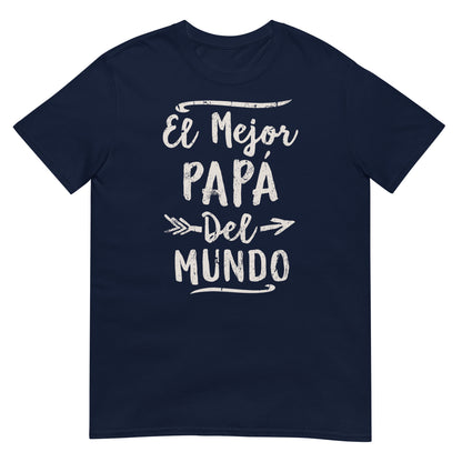 camiseta el mejor papa del mundo azul marino