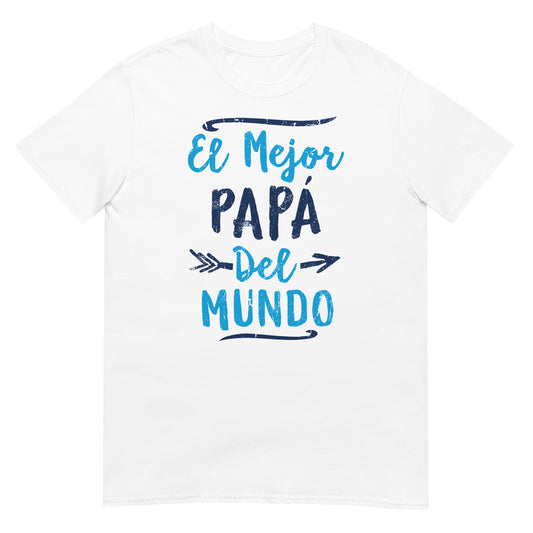 camiseta el mejor papa del mundo blanca
