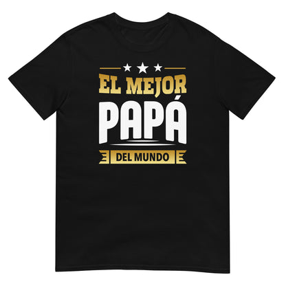 camiseta el mejor papa del mundo negra