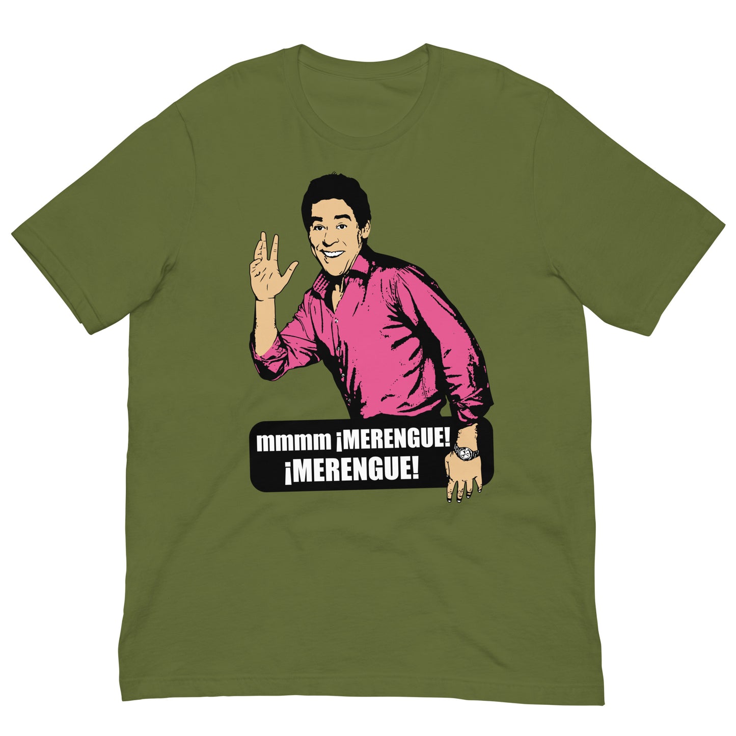 camiseta merengue merengue de amador de la que se avecina en color verde oliva