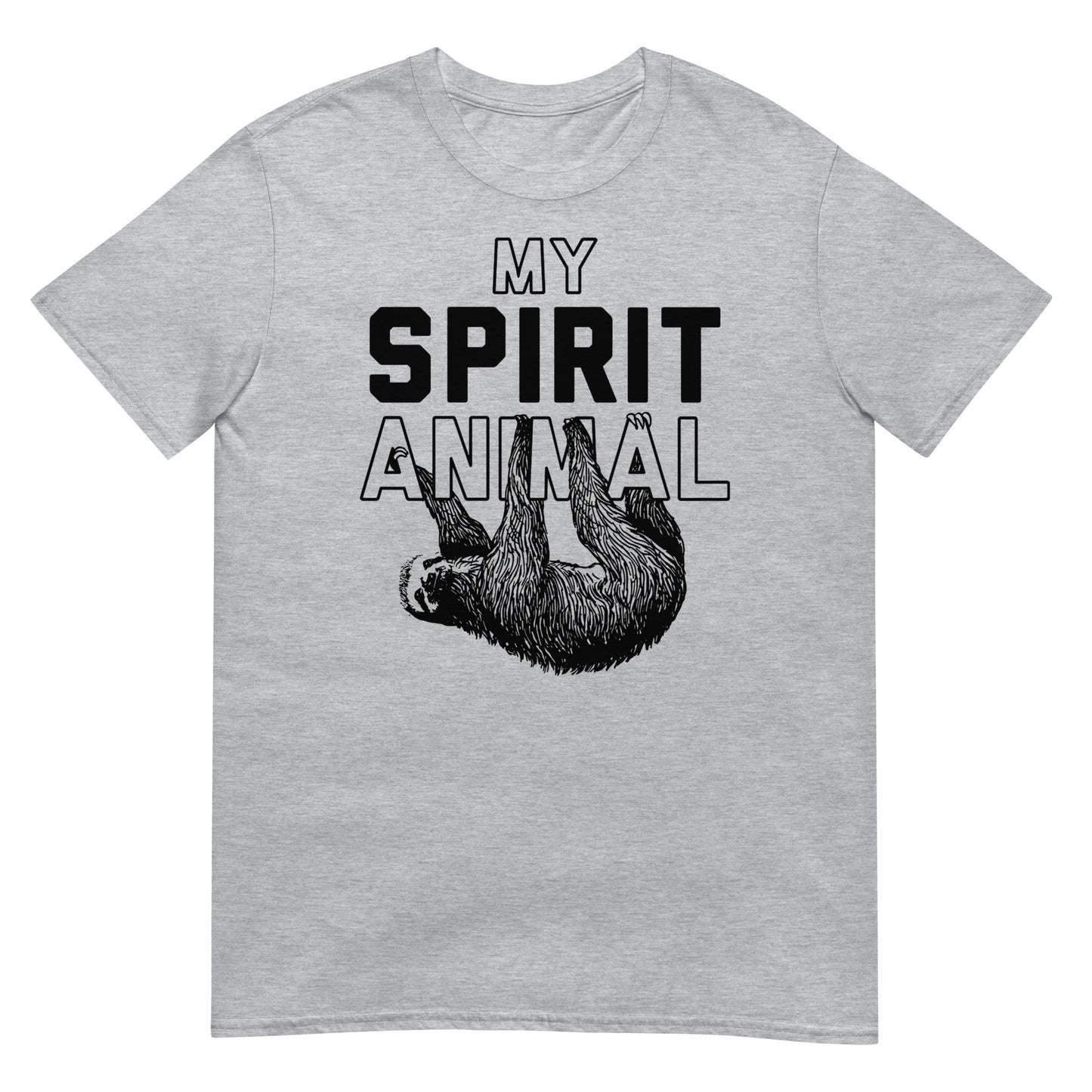 camiseta mi espiritu animal perezoso en color gris