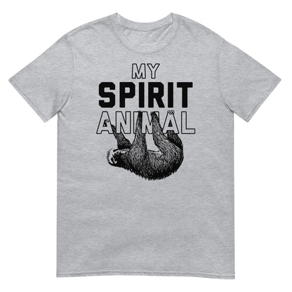 camiseta mi espiritu animal perezoso en color gris