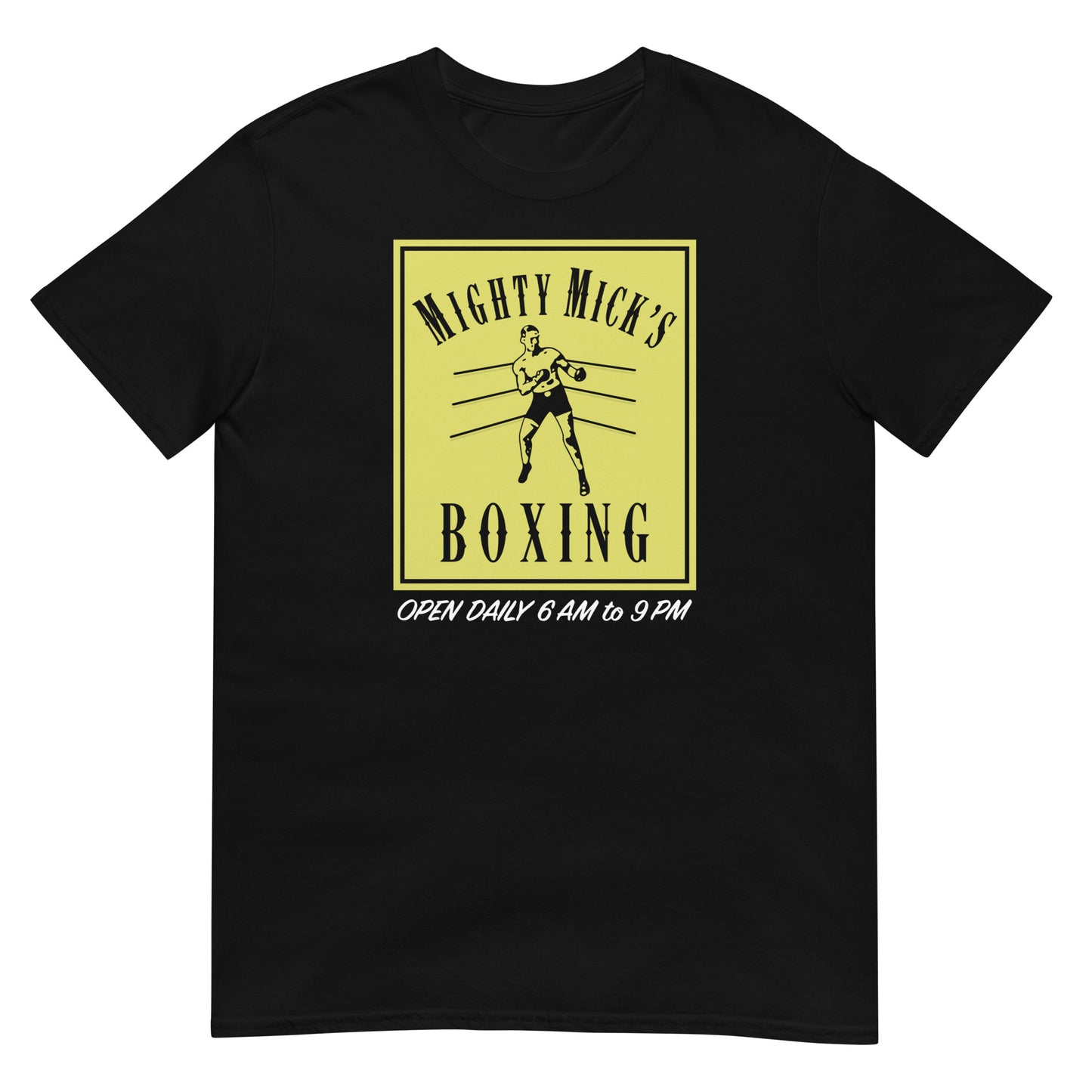 camiseta mighty micks boxing gym rocky negra