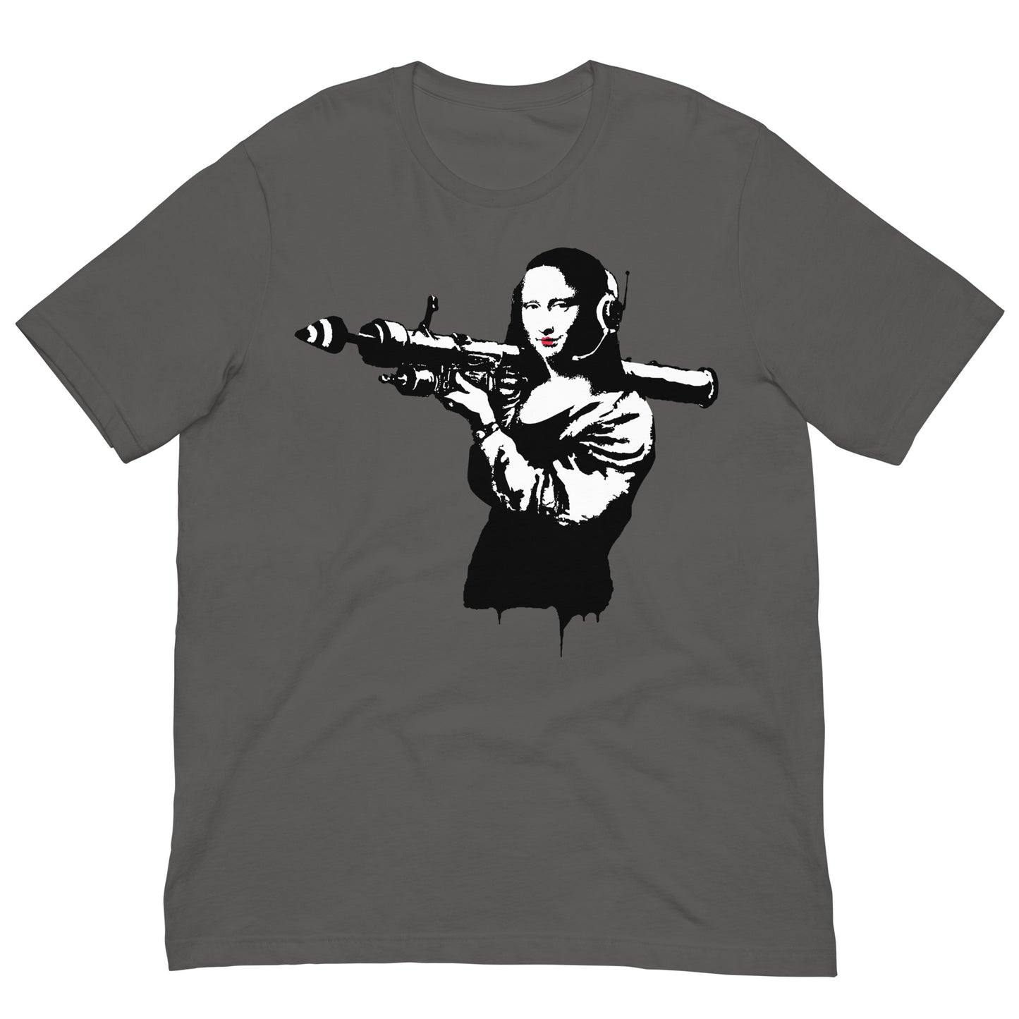 camiseta mona lisa bazooka banksy gris