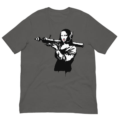 camiseta mona lisa bazooka banksy gris