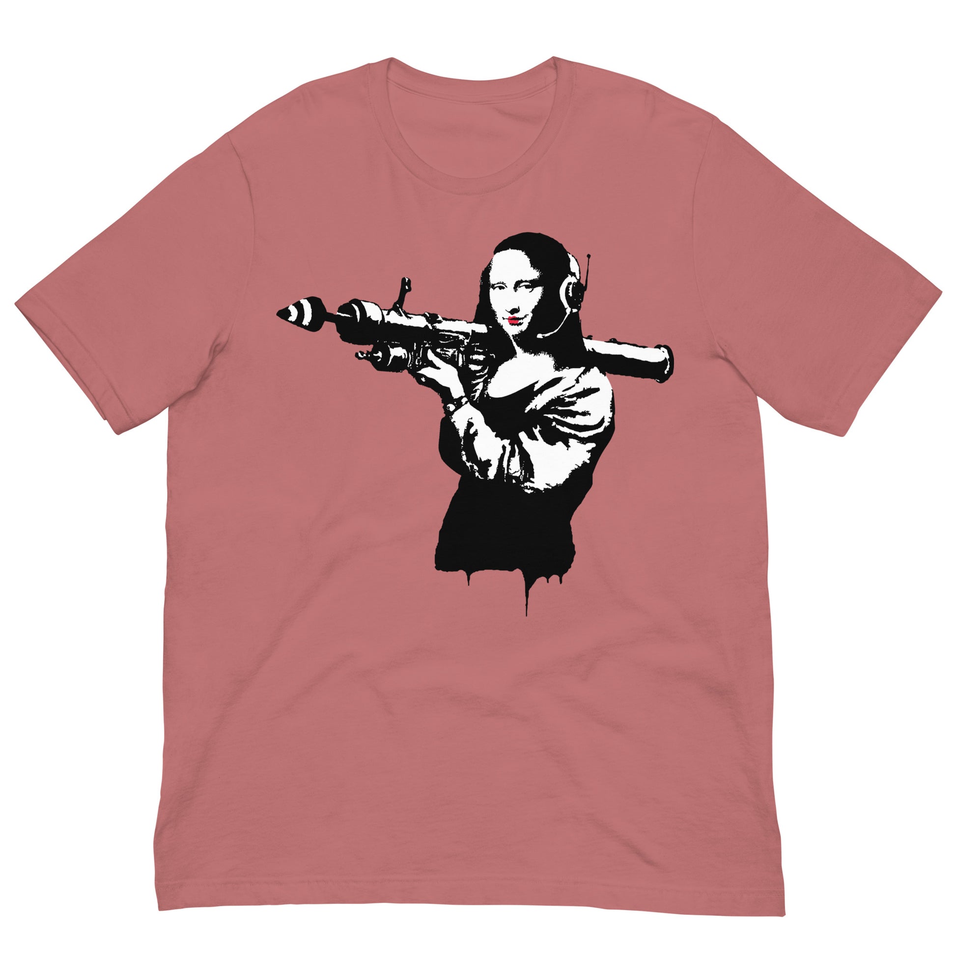 camiseta mona lisa bazooka banksy malva